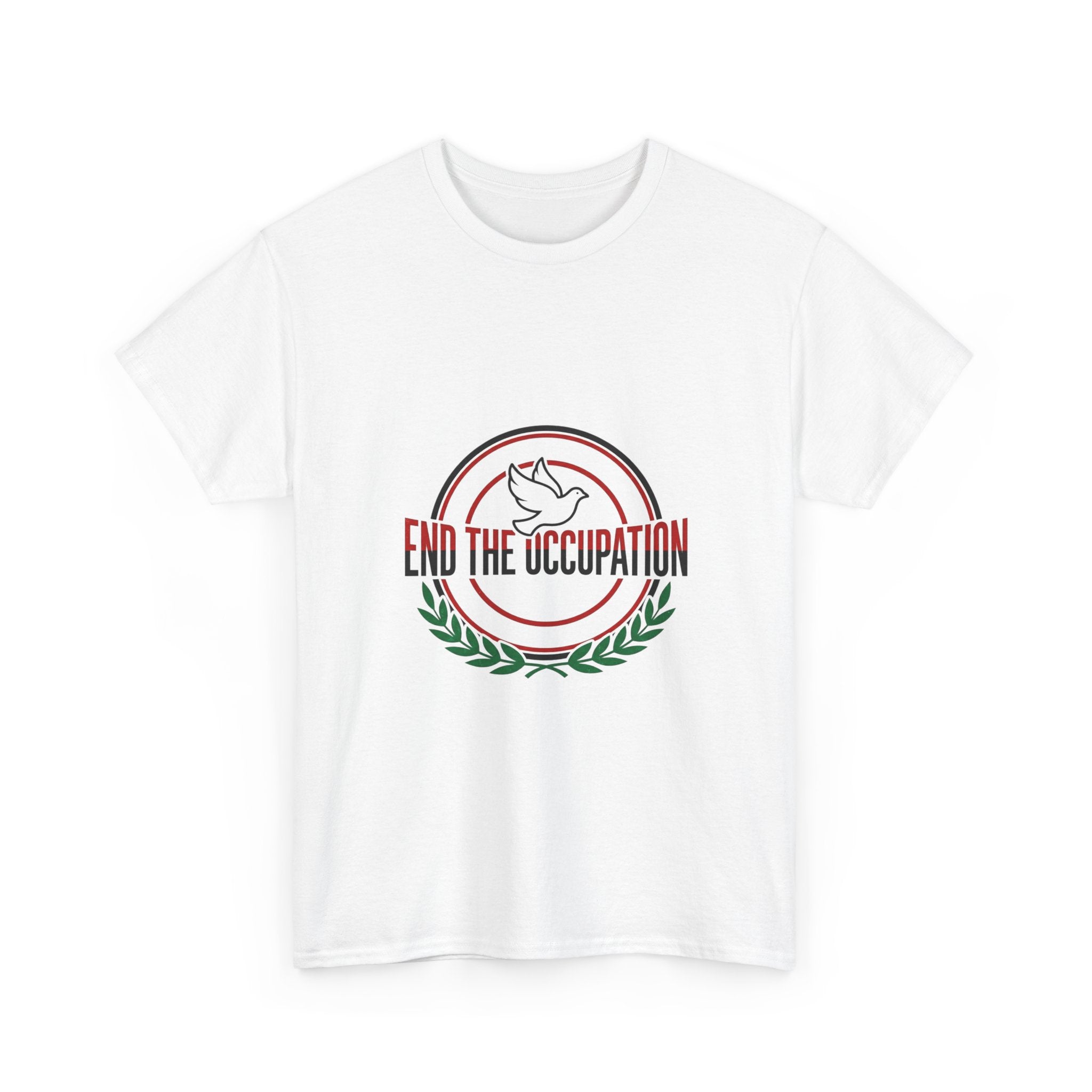 End the Occupation T-Shirt — Peace Dove & Olive Branch Tee
