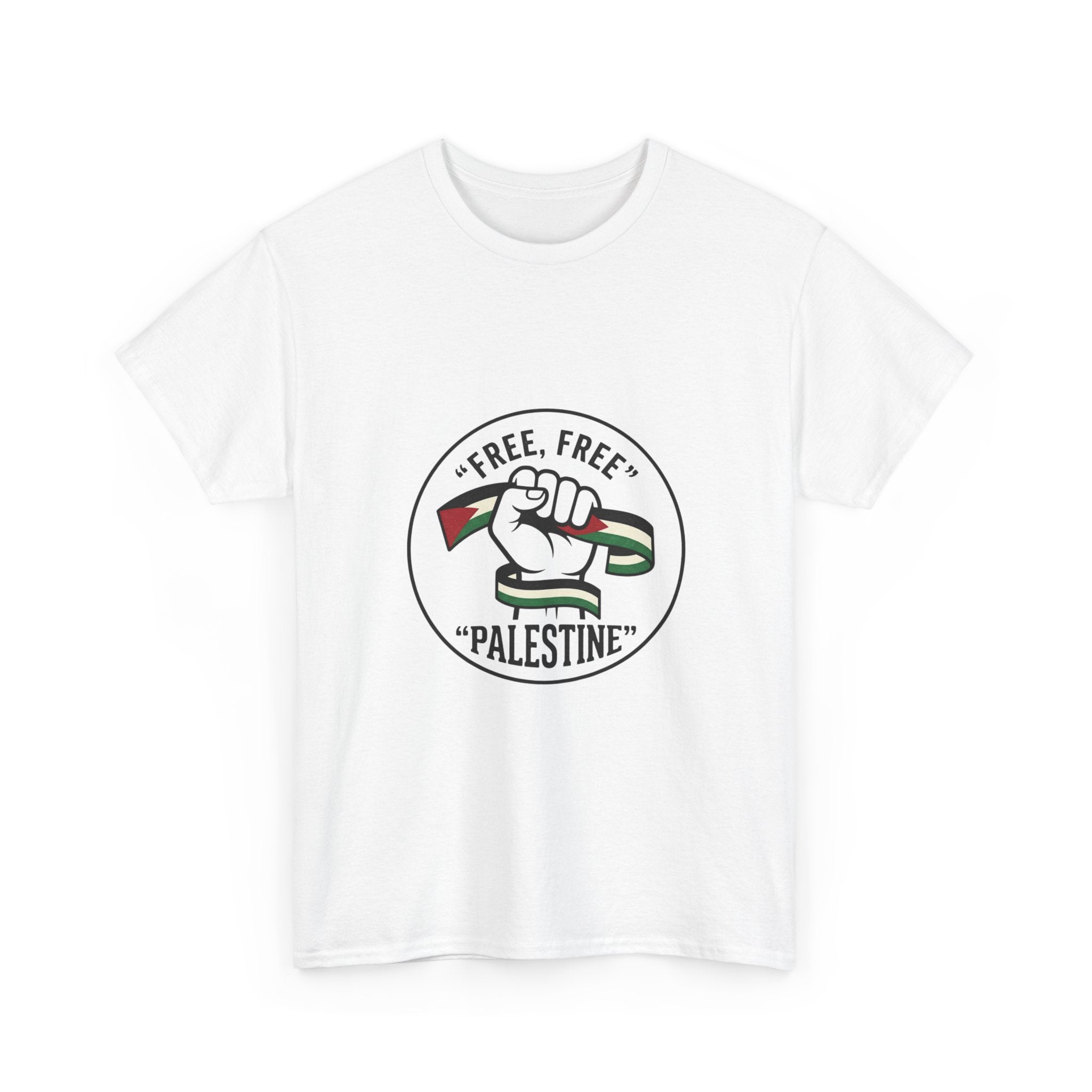 Free Palestine T-Shirt — Fist & Flag Solidarity Tee